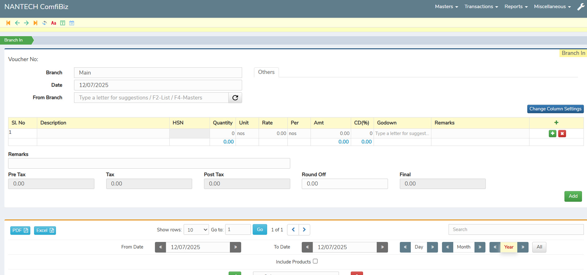 Branch In & Branch Out